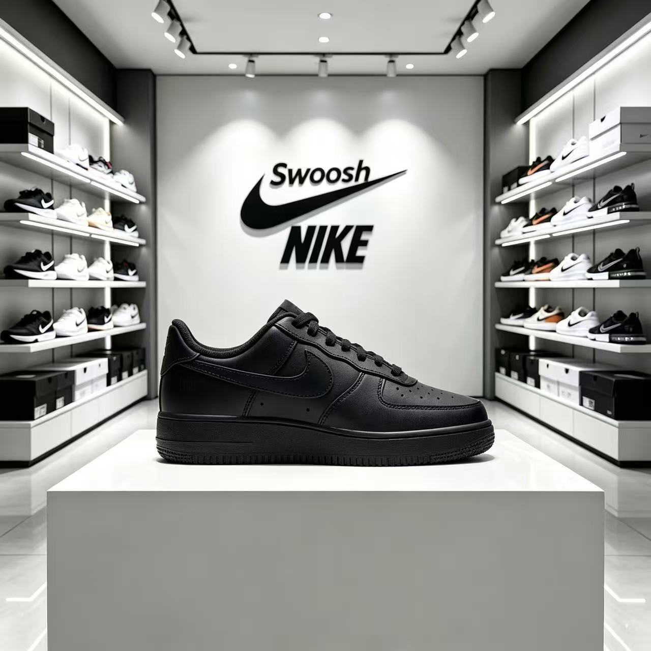 Nike Air Force 1 '07 all black - đánh giá và giá Nike Shoes Air Force 1